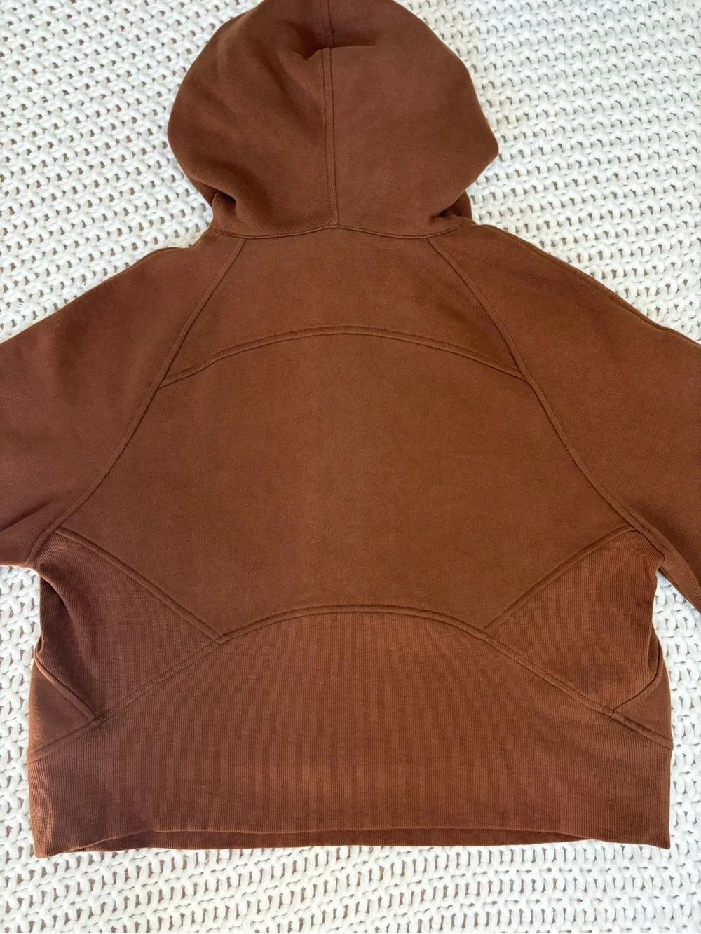 lululemon roasted brown scuba oversized half zip hoodie size xs/s